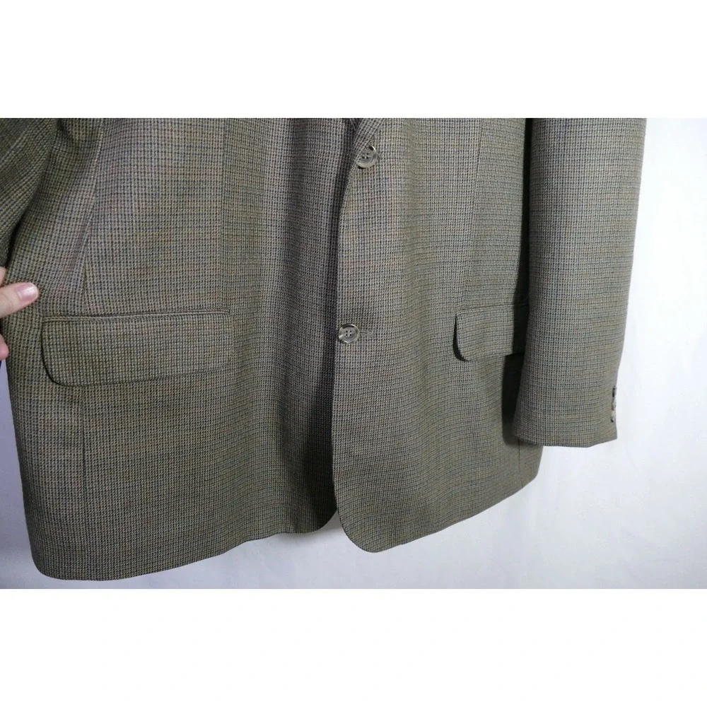 VTG Mens Ivy Style Hopsack Lambswool Sport Coat Size 46L Casual Preppy Academia